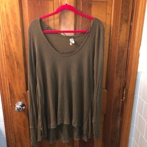 Free People Thermal Waffle Tee